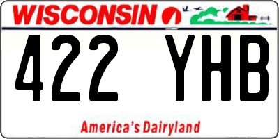 WI license plate 422YHB