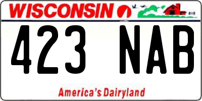 WI license plate 423NAB