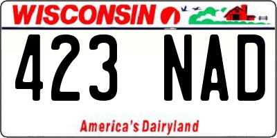 WI license plate 423NAD