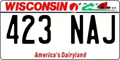 WI license plate 423NAJ