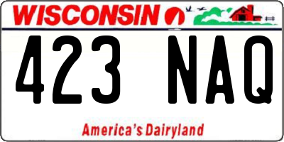 WI license plate 423NAQ