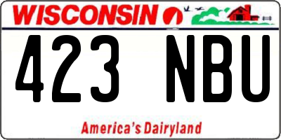 WI license plate 423NBU