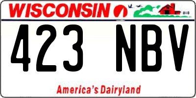 WI license plate 423NBV