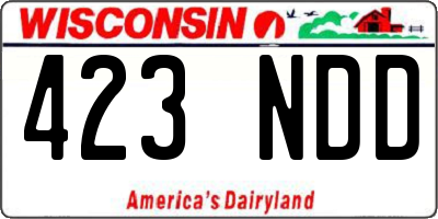 WI license plate 423NDD