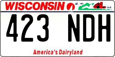 WI license plate 423NDH