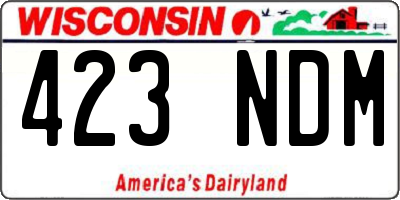 WI license plate 423NDM