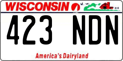 WI license plate 423NDN