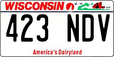 WI license plate 423NDV
