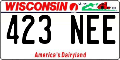 WI license plate 423NEE