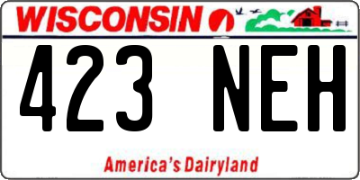 WI license plate 423NEH