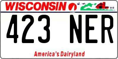 WI license plate 423NER