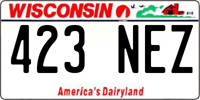 WI license plate 423NEZ