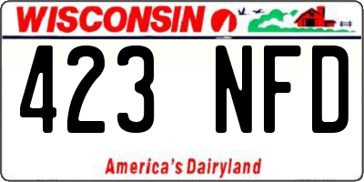 WI license plate 423NFD