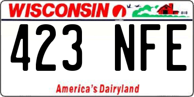 WI license plate 423NFE