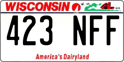 WI license plate 423NFF