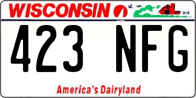WI license plate 423NFG