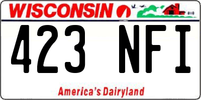 WI license plate 423NFI