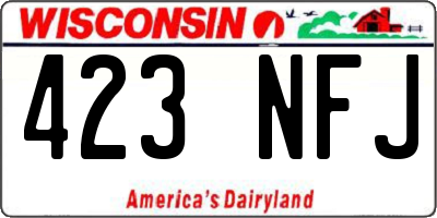 WI license plate 423NFJ