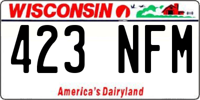 WI license plate 423NFM