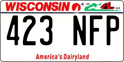 WI license plate 423NFP