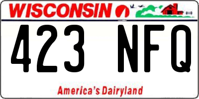 WI license plate 423NFQ