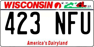 WI license plate 423NFU