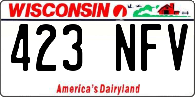 WI license plate 423NFV