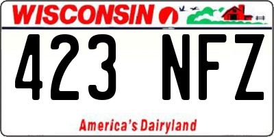 WI license plate 423NFZ