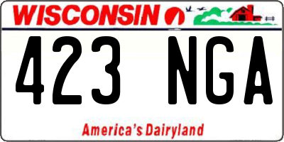 WI license plate 423NGA