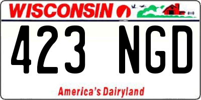 WI license plate 423NGD