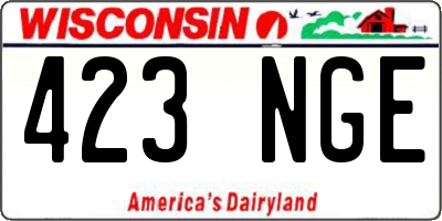 WI license plate 423NGE