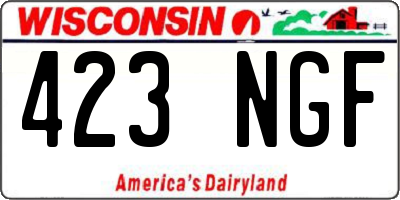 WI license plate 423NGF