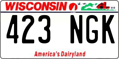 WI license plate 423NGK