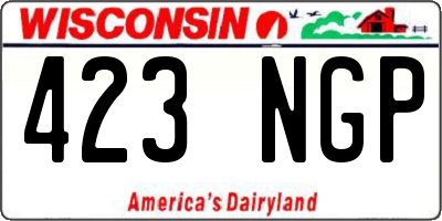WI license plate 423NGP