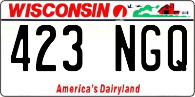 WI license plate 423NGQ