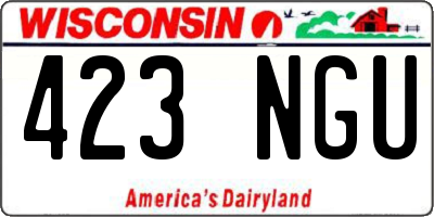WI license plate 423NGU