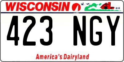 WI license plate 423NGY