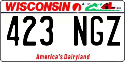 WI license plate 423NGZ