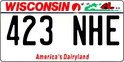 WI license plate 423NHE