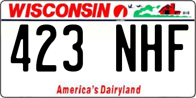 WI license plate 423NHF