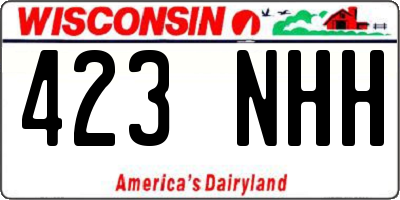 WI license plate 423NHH