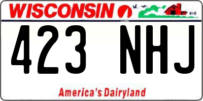 WI license plate 423NHJ