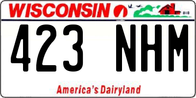 WI license plate 423NHM