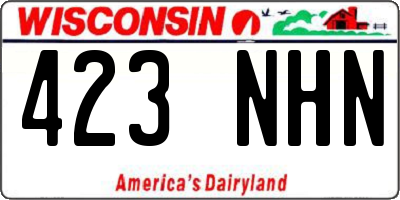 WI license plate 423NHN