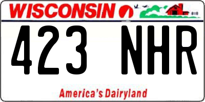 WI license plate 423NHR