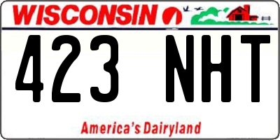 WI license plate 423NHT