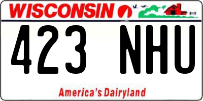 WI license plate 423NHU
