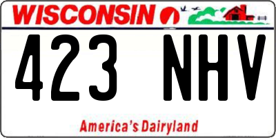 WI license plate 423NHV