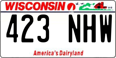 WI license plate 423NHW