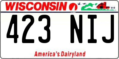 WI license plate 423NIJ